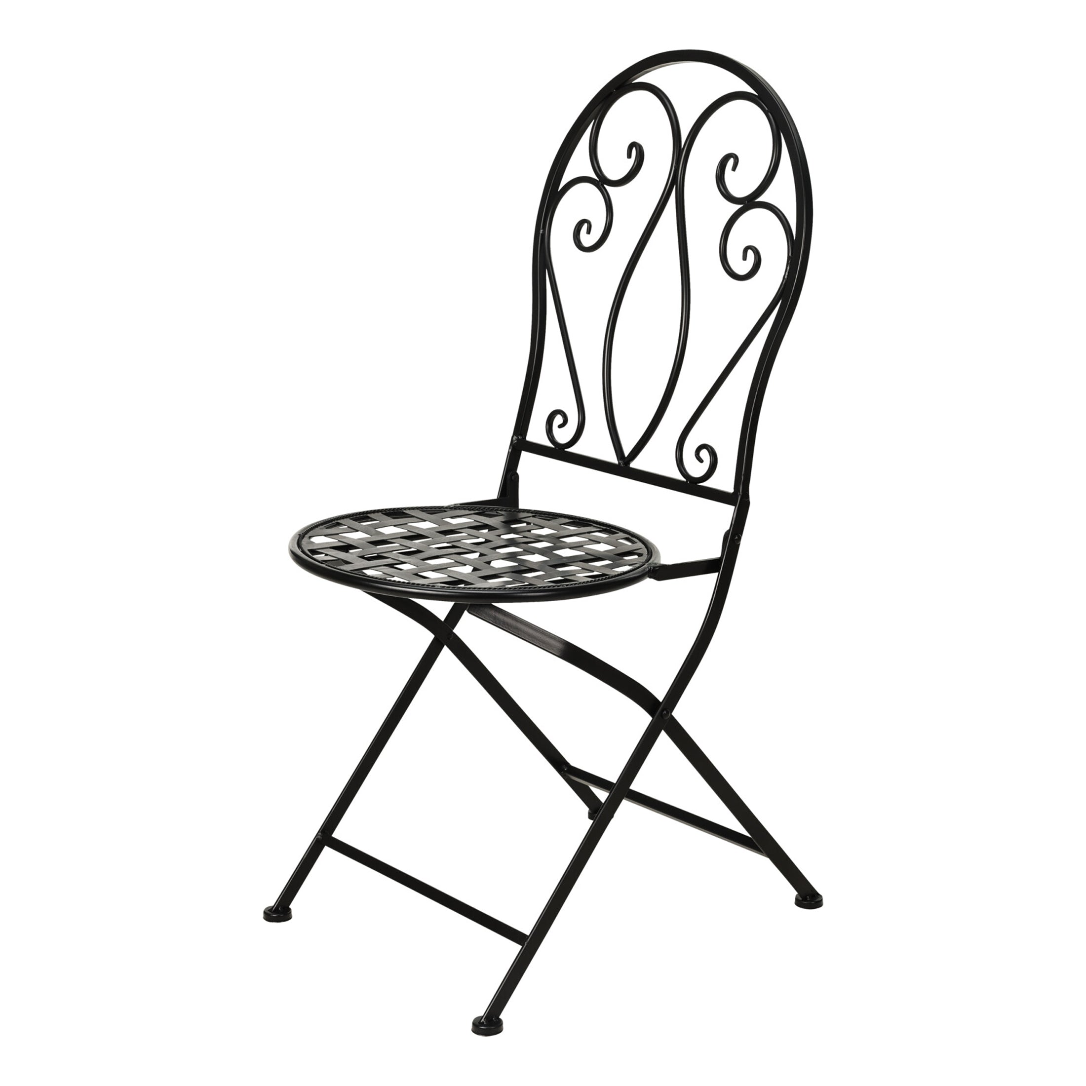 Bistro Stoel zwart metaal
