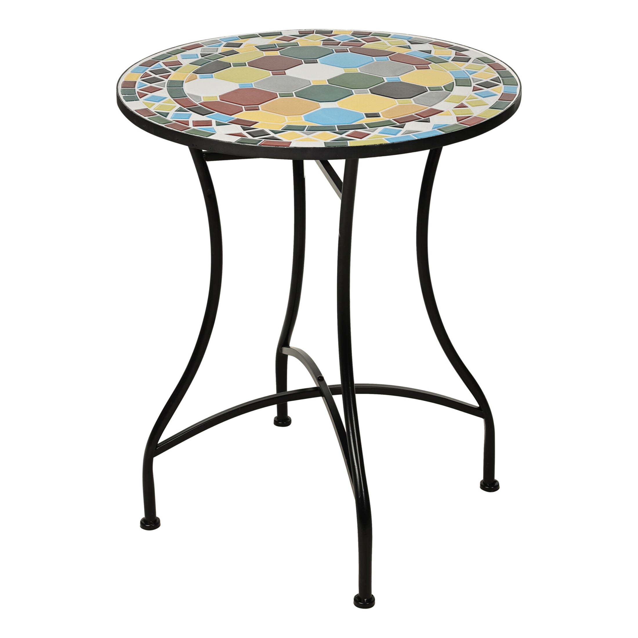Bistro Tafel Mozaiek Geel/Groen/Blauw